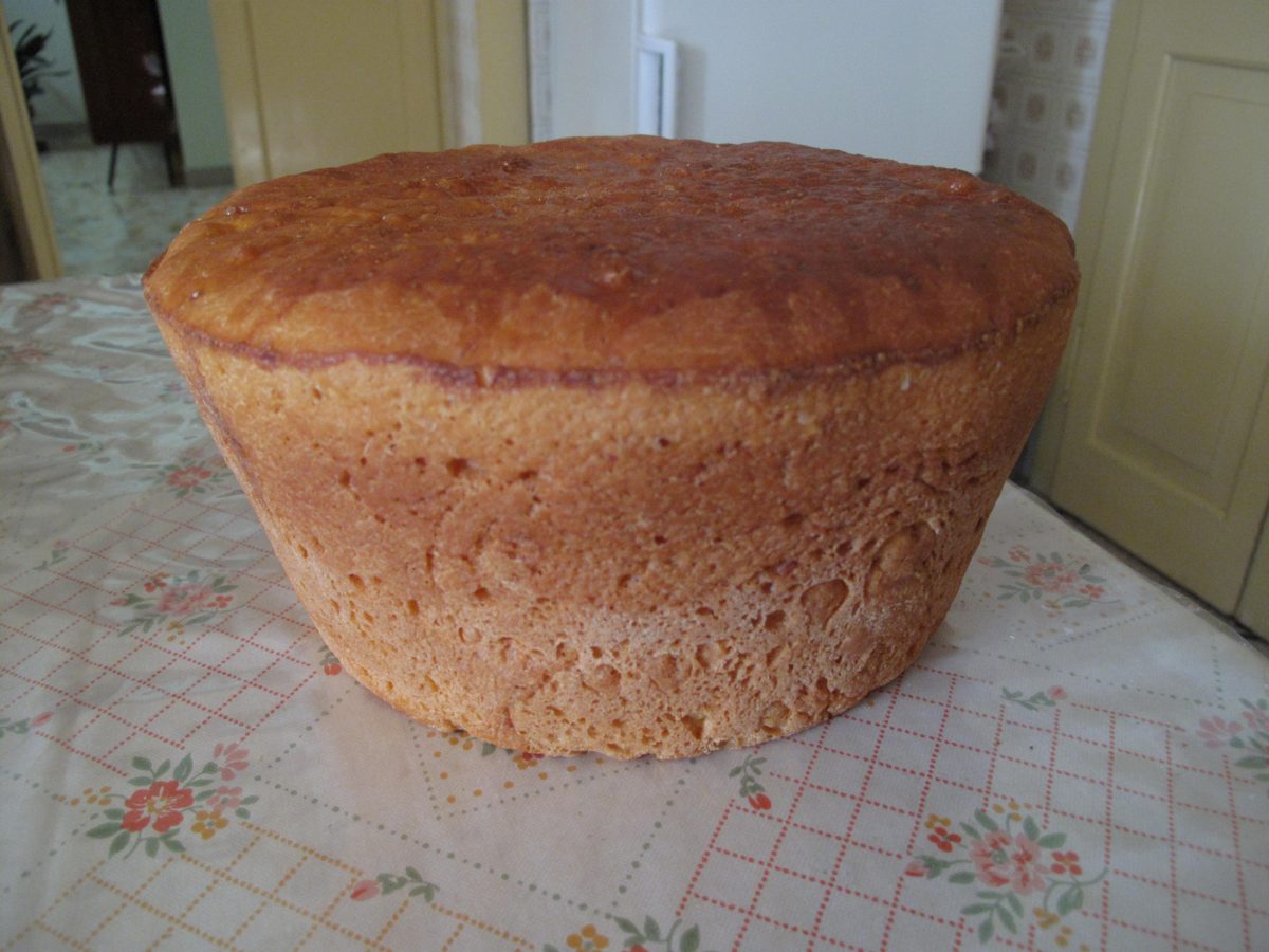 Tall pizza di Pasqua, a central Italian Easter cheese bread