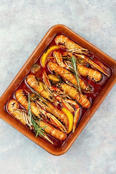 Langoustines and mussels braised in tomato and white wine sauce