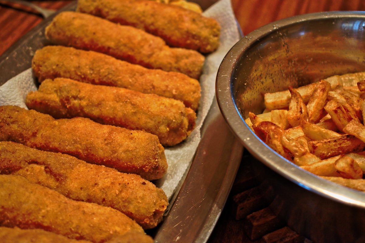 Breaded Karađorđe schnitzel rolls